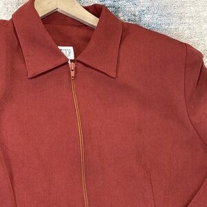 Women's Vintage 80s Burnt Orange Tailored Maximalist Jacket | Size‎ 12